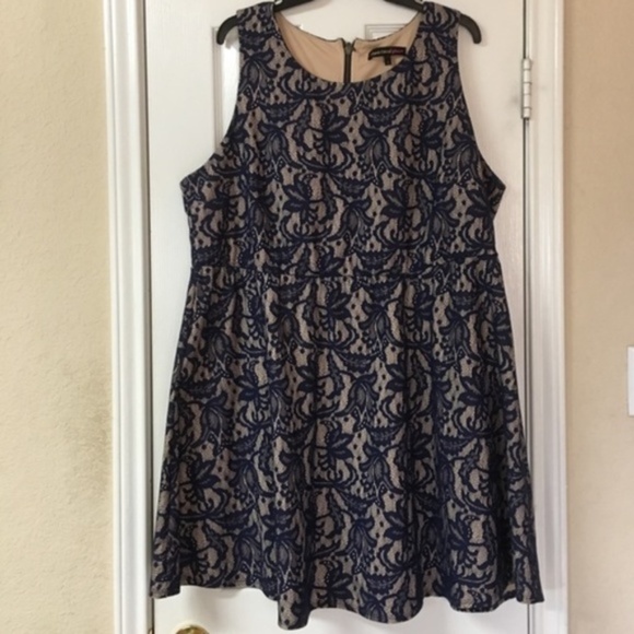 HeartSoul Dresses & Skirts - Racer Top Lace Skater Plus Size Dress